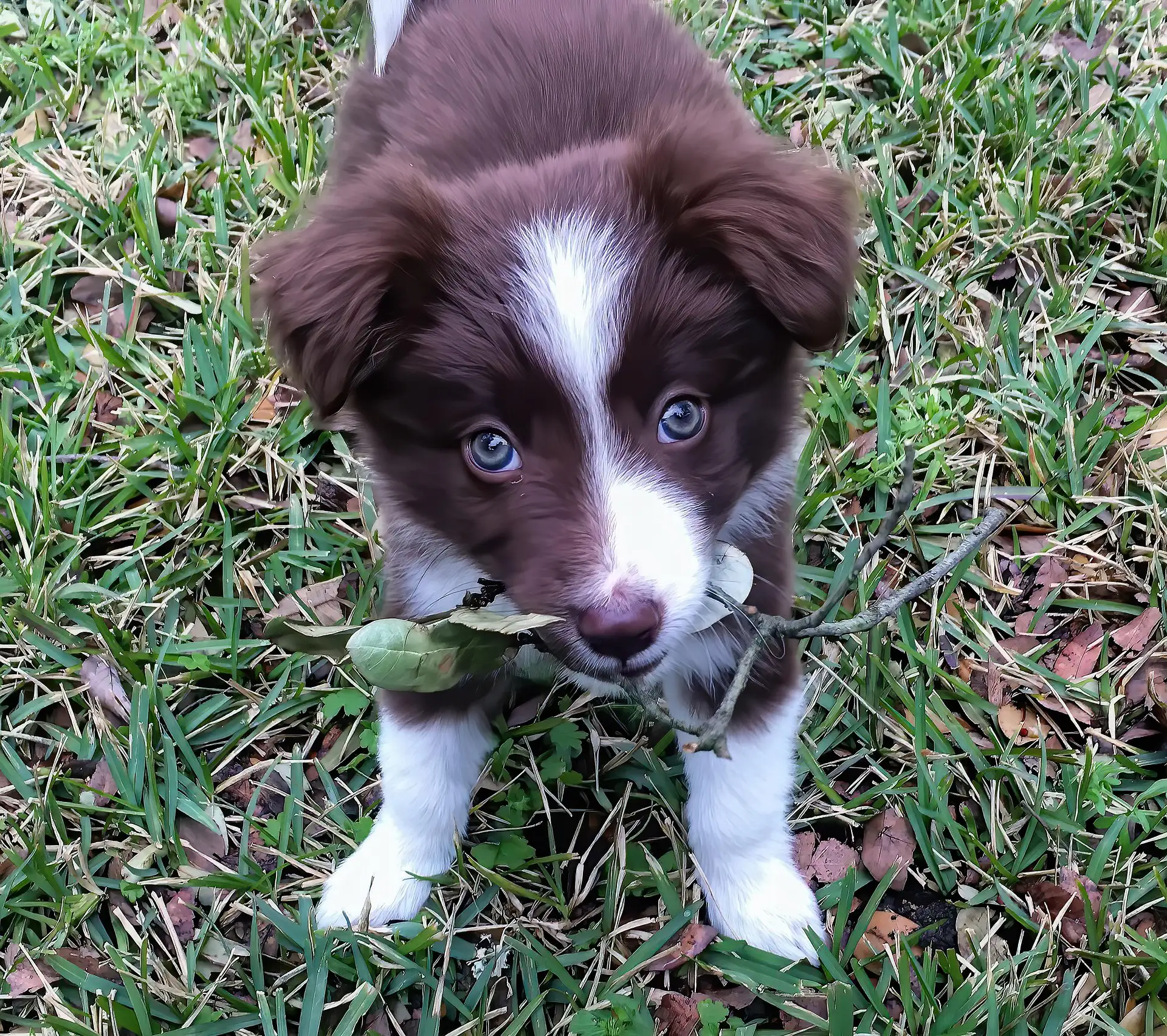 Puppy with a toy in its mouth
